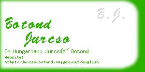 botond jurcso business card